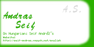 andras seif business card